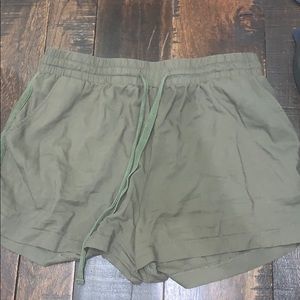 Green Flowy Shorts